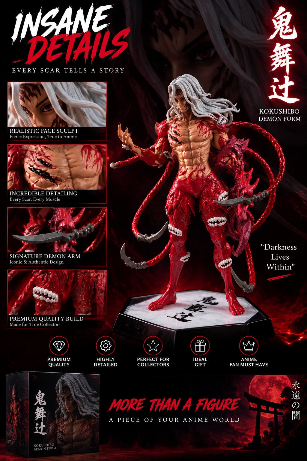 Kokushibo Demon Form figure detailed sculpt