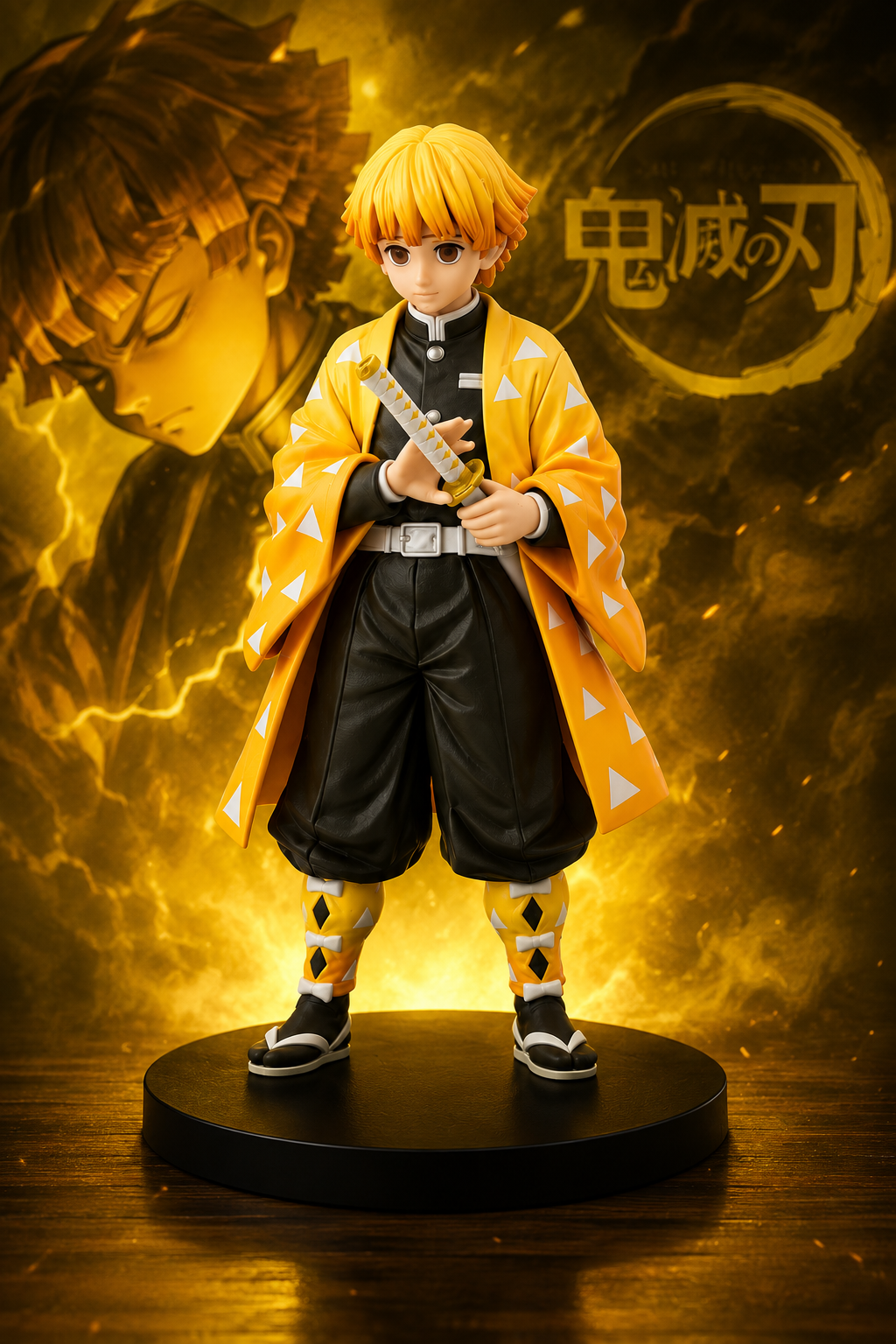 Zenitsu Agatsuma Anime Figure – Demon Slayer Kimetsu No Yaiba PVC Action Figure Collectible Statue | Premium Anime Model Gift for Fans