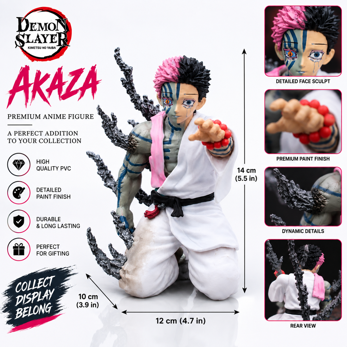 Akaza Action Figure – Demon Slayer Anime Figure | Premium PVC Collectible Statue for Anime Fans
