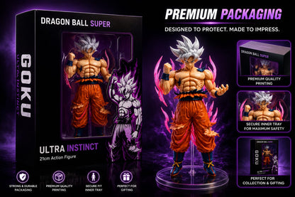 Ultra Instinct Goku Action Figure 21CM – Premium Anime Collectible PVC Statue | Dragon Ball Inspired Display Model | Gift for Anime Fans & Collectors