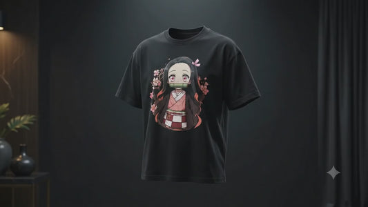 Nezuko Anime Oversized T-Shirt | Premium Demon Slayer Graphic Cotton Tee for Men & Women | Japanese Anime Streetwear