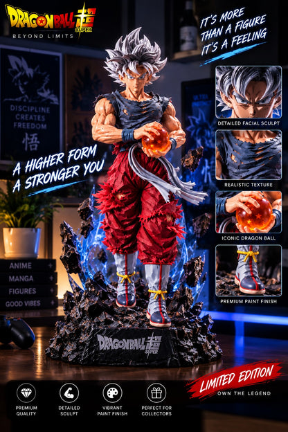 Ultra Instinct Goku figure detailed sculpt and paint finish